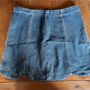 Altar’d State Scalloped Bottom Denim Skirt